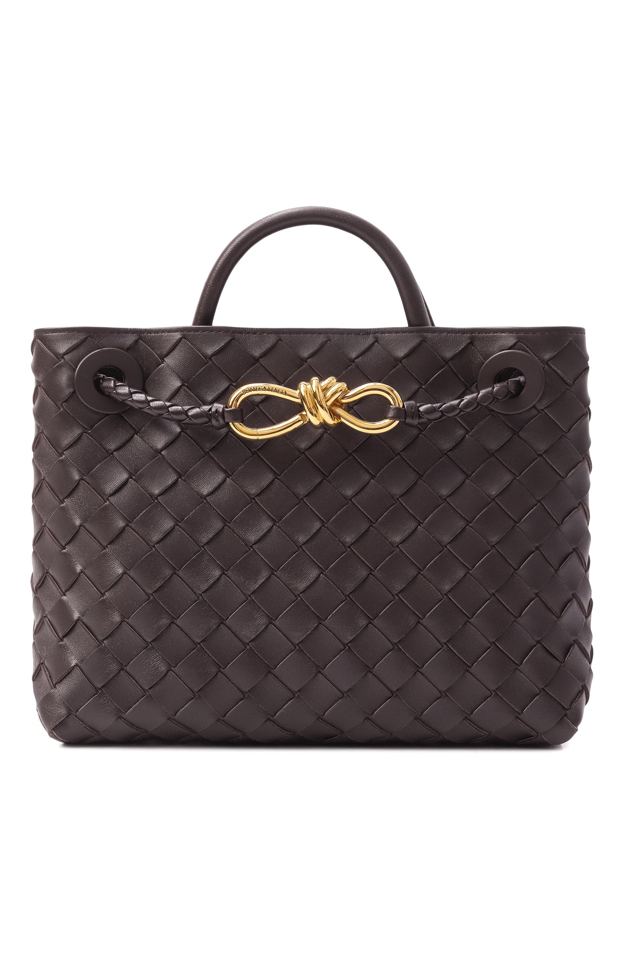 Сумка andiamo small BOTTEGA VENETA темно-коричневого цвета по цене 512000 руб., арт. 766014/VCPP1, фото 1 Сумка andiamo small BOTTEGA VENETA, арт. 766014/VCPP1, фото 1