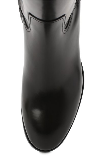 Кожаные сапоги SANTONI черного цвета по цене 164000 руб., арт. WSNH58990BJ2NLESN20, фото 5 Кожаные сапоги SANTONI, арт. WSNH58990BJ2NLESN20, фото 5