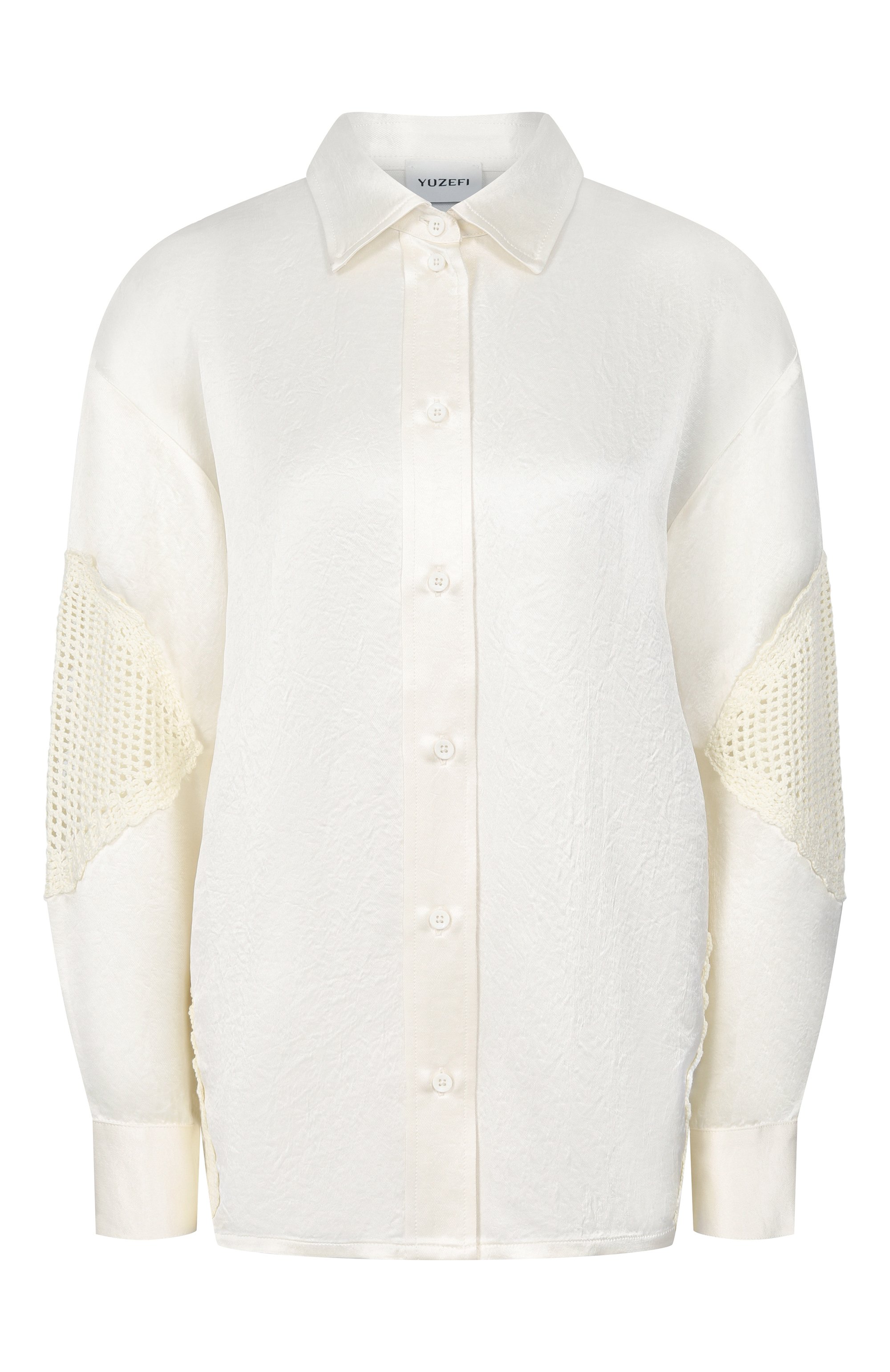 Рубашка YUZEFI, арт. LUMI-ACETATE CR0CHET SHIRT/SATEEN, фото 1