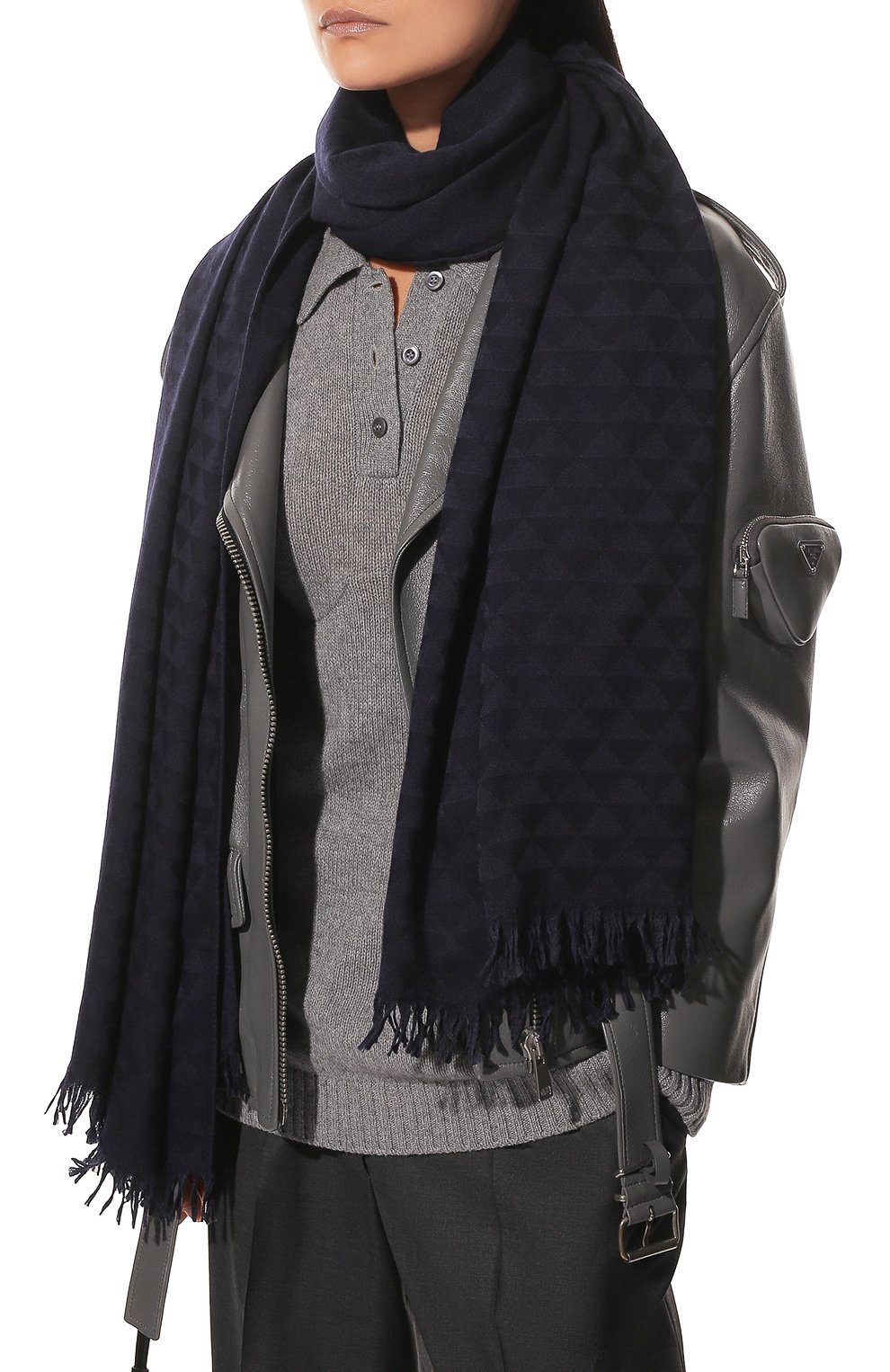 Кашемировый шарф PRADA, арт. 1FS010-2D3F-F0008, фото 2
