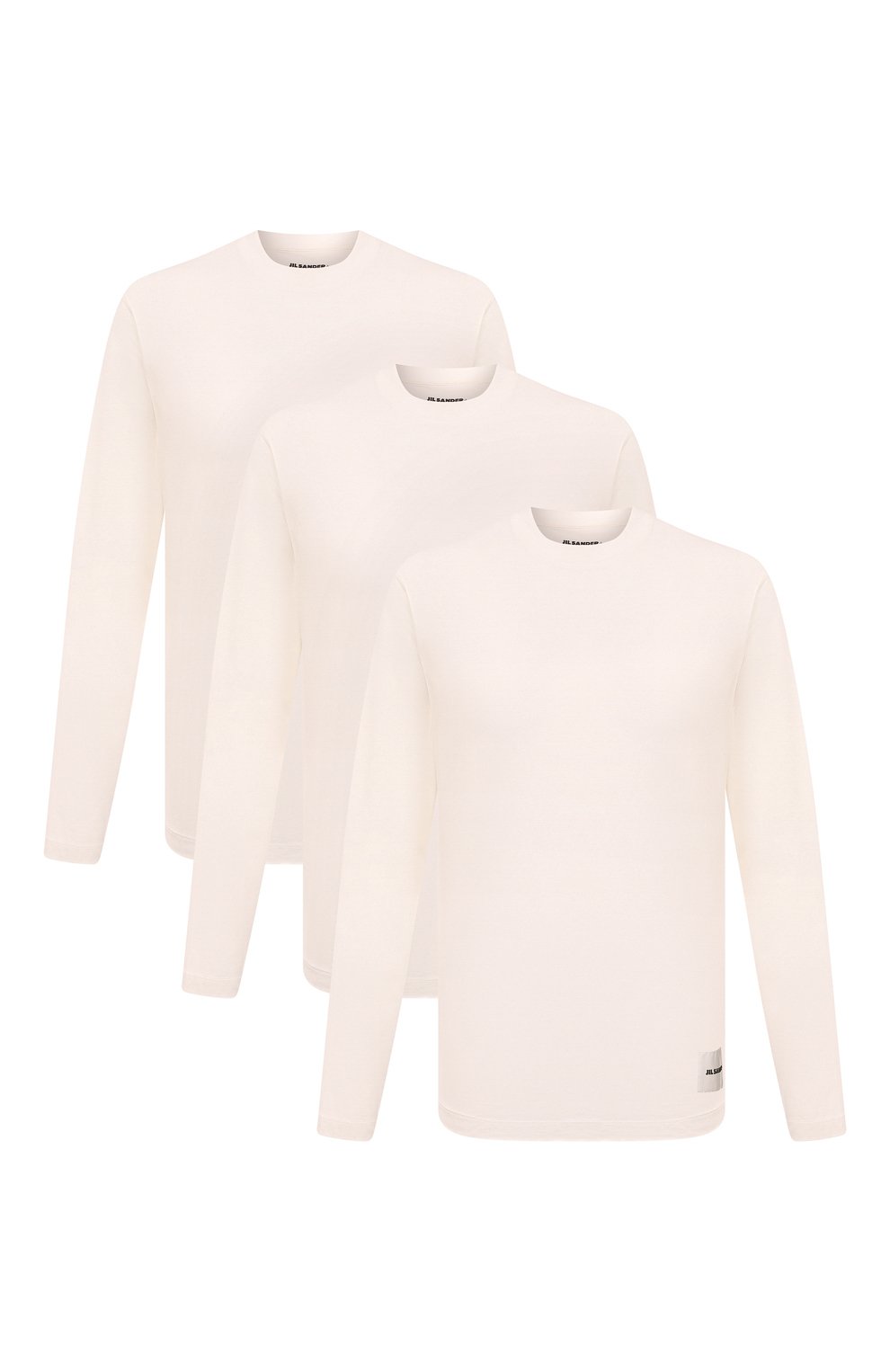 Комплект из трех лонгсливов JIL SANDER белого цвета по цене 58350 руб., арт. J47GC0002/J45048, фото 1 Комплект из трех лонгсливов JIL SANDER, арт. J47GC0002/J45048, фото 1