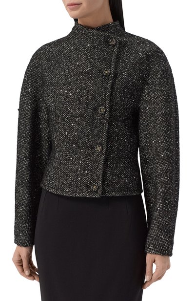 Жакет ELIE SAAB серого цвета по цене 343000 руб., арт. J0286NF26/LR002, фото 3 Жакет ELIE SAAB, арт. J0286NF26/LR002, фото 3