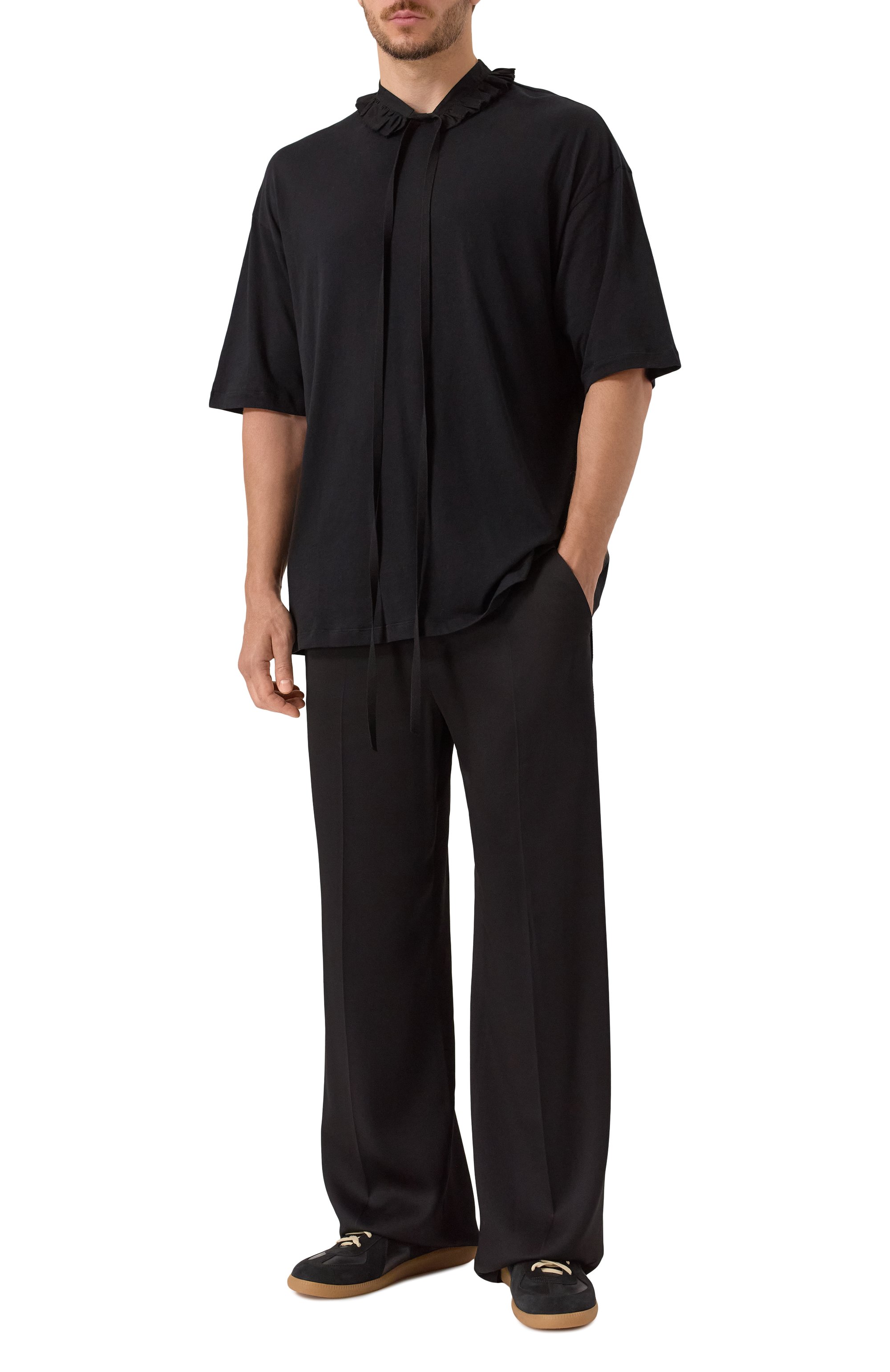 Хлопковая футболка ANN DEMEULEMEESTER, арт. B0013223/FA206, фото 2