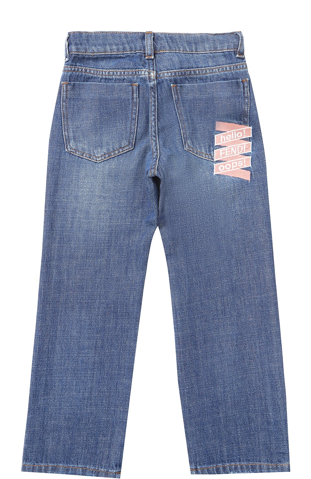 Джинсы прямого кроя с вышивкой FENDI, арт. JFF061/ST1/6A-8A, фото 2