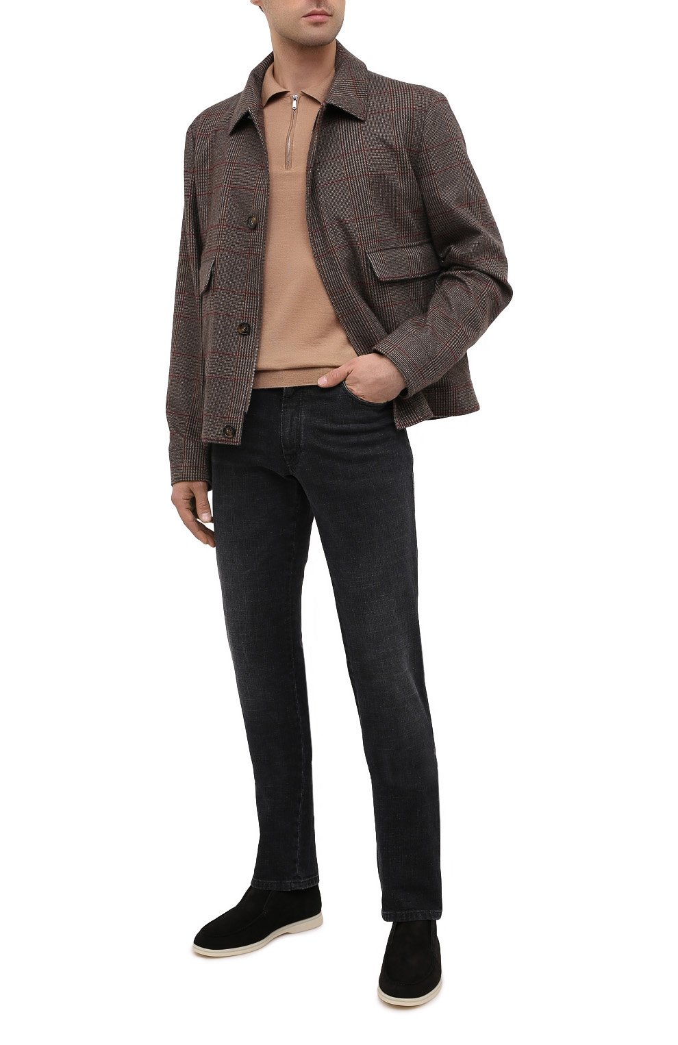 Кашемировое поло FIORONI темно-бежевого цвета по цене 88500 руб., арт. MK21008C2, фото 2 Кашемировое поло FIORONI, арт. MK21008C2, фото 2