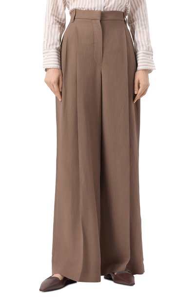 Брюки из вискозы и льна BRUNELLO CUCINELLI, арт. MH126P8669, фото 3