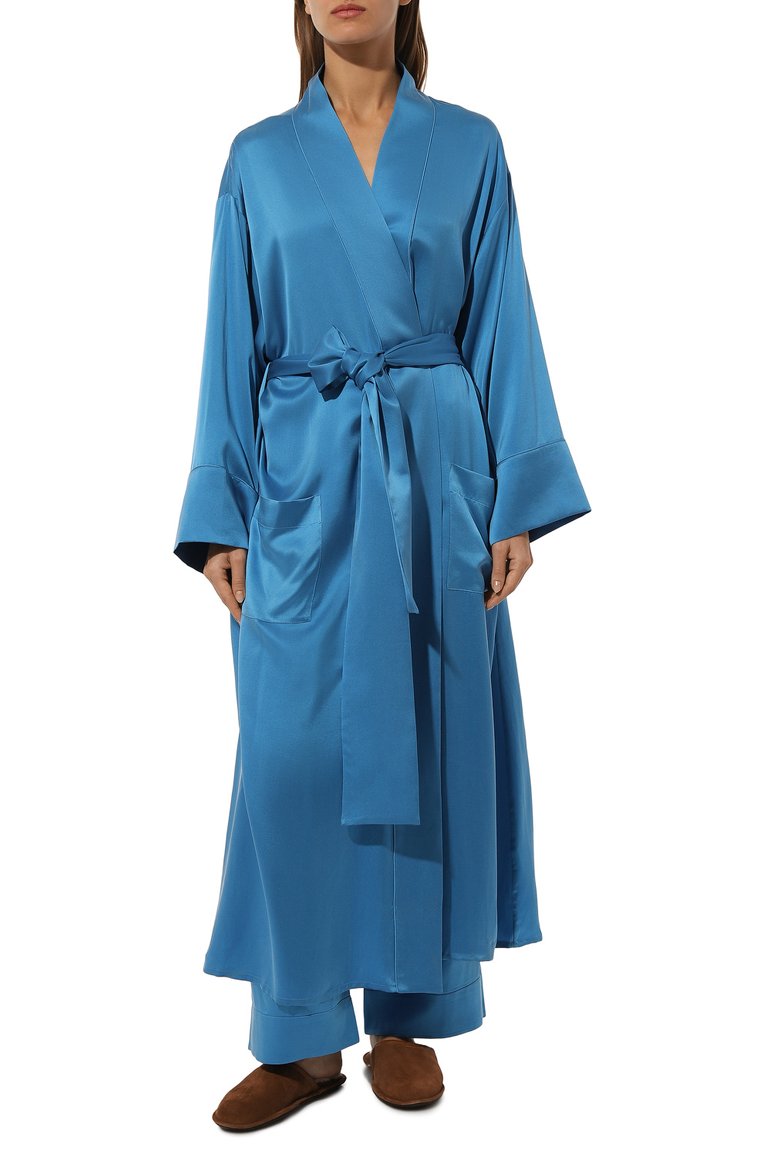 Халат из вискозы KLEED LOUNGEWEAR, арт. AW24R0BJN/BLUE, фото 1