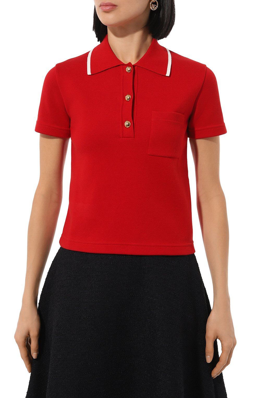 Хлопковое поло VALENTINO, арт. 5B3KC57C8P9, фото 3