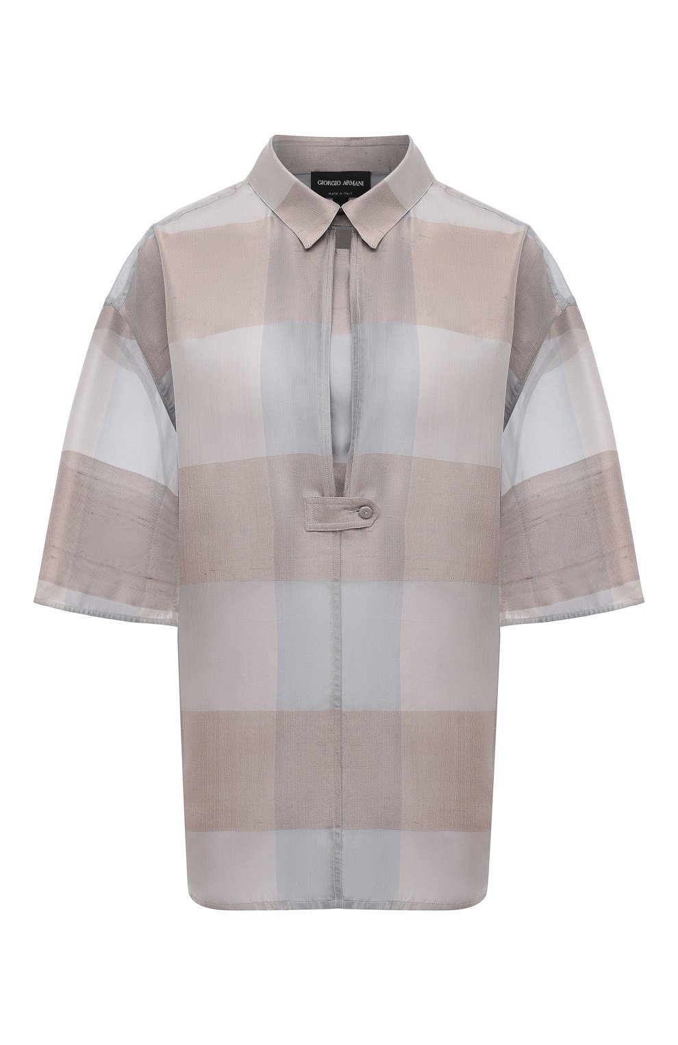 Шелковая блузка GIORGIO ARMANI бежевого цвета по цене 143500 руб., арт. 1SHCCZ35/TZ811, фото 1 Шелковая блузка GIORGIO ARMANI, арт. 1SHCCZ35/TZ811, фото 1