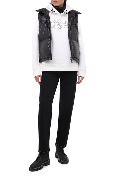 Худи MONCLER белого цвета по цене 55150 руб., арт. F2-098-8G509-10-809HS, фото 2 Худи MONCLER, арт. F2-098-8G509-10-809HS, фото 2