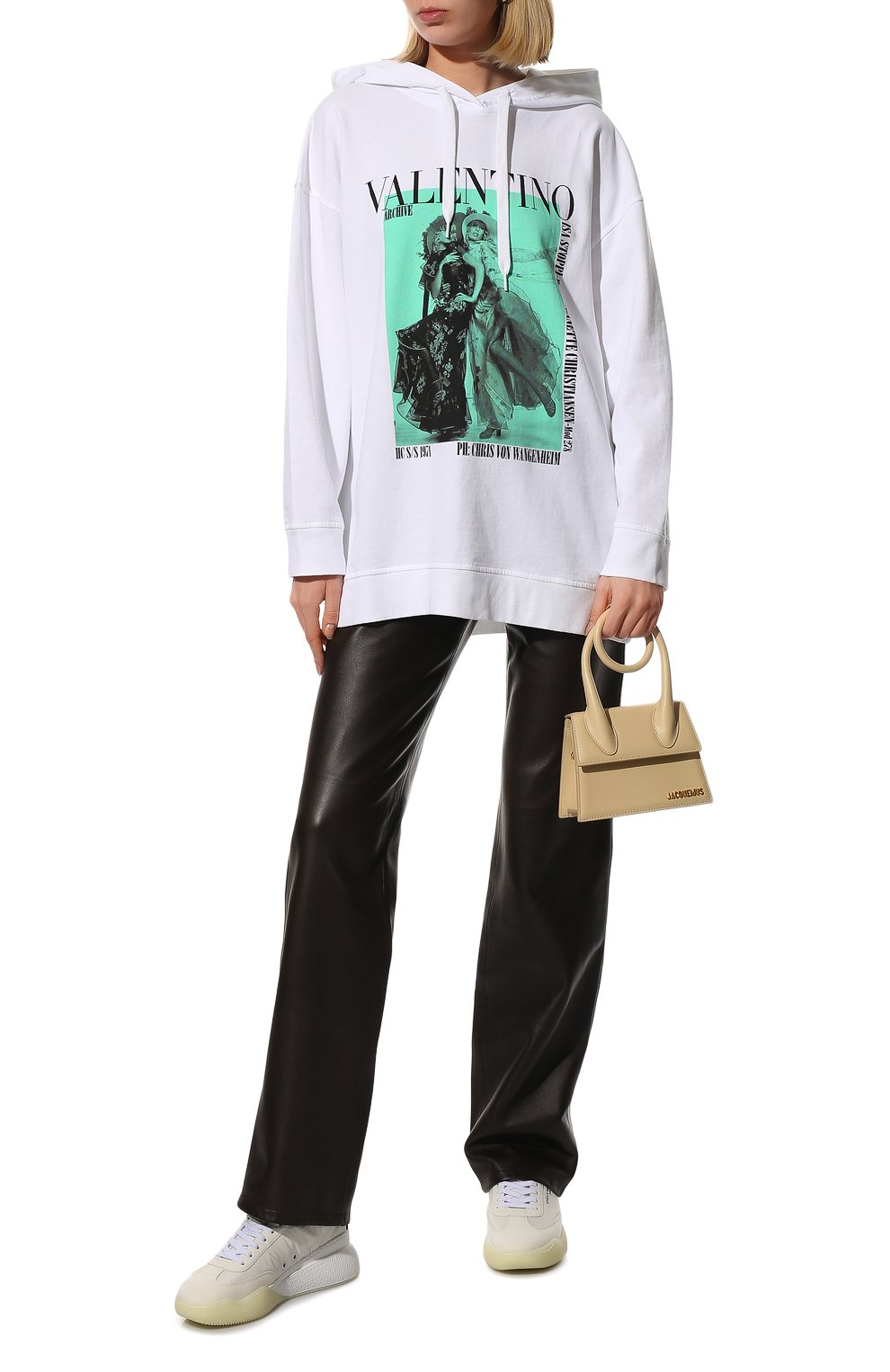 Хлопковое худи VALENTINO, арт. XB0MF17K75P, фото 2