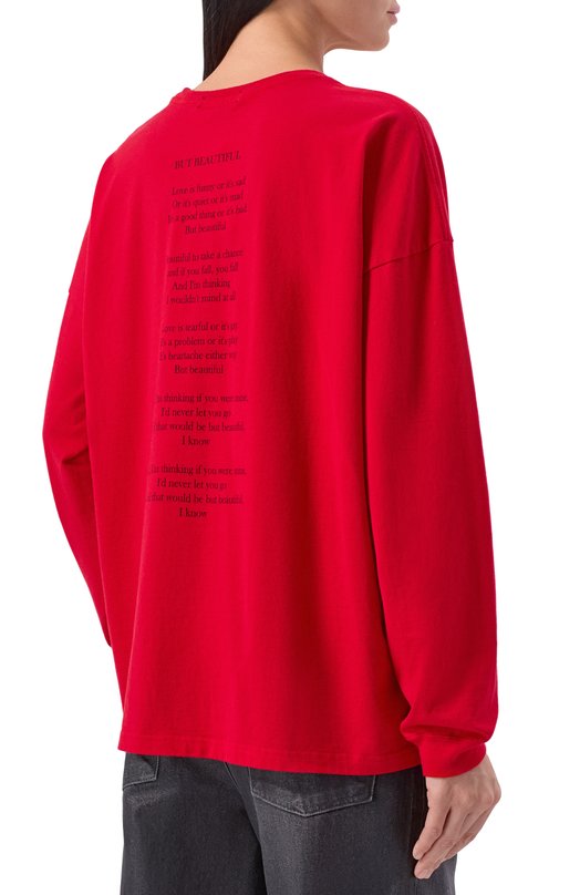 Хлопковый лонгслив Undercover UC2E1892-1 Красный  UC2E1892-1 Фото 4