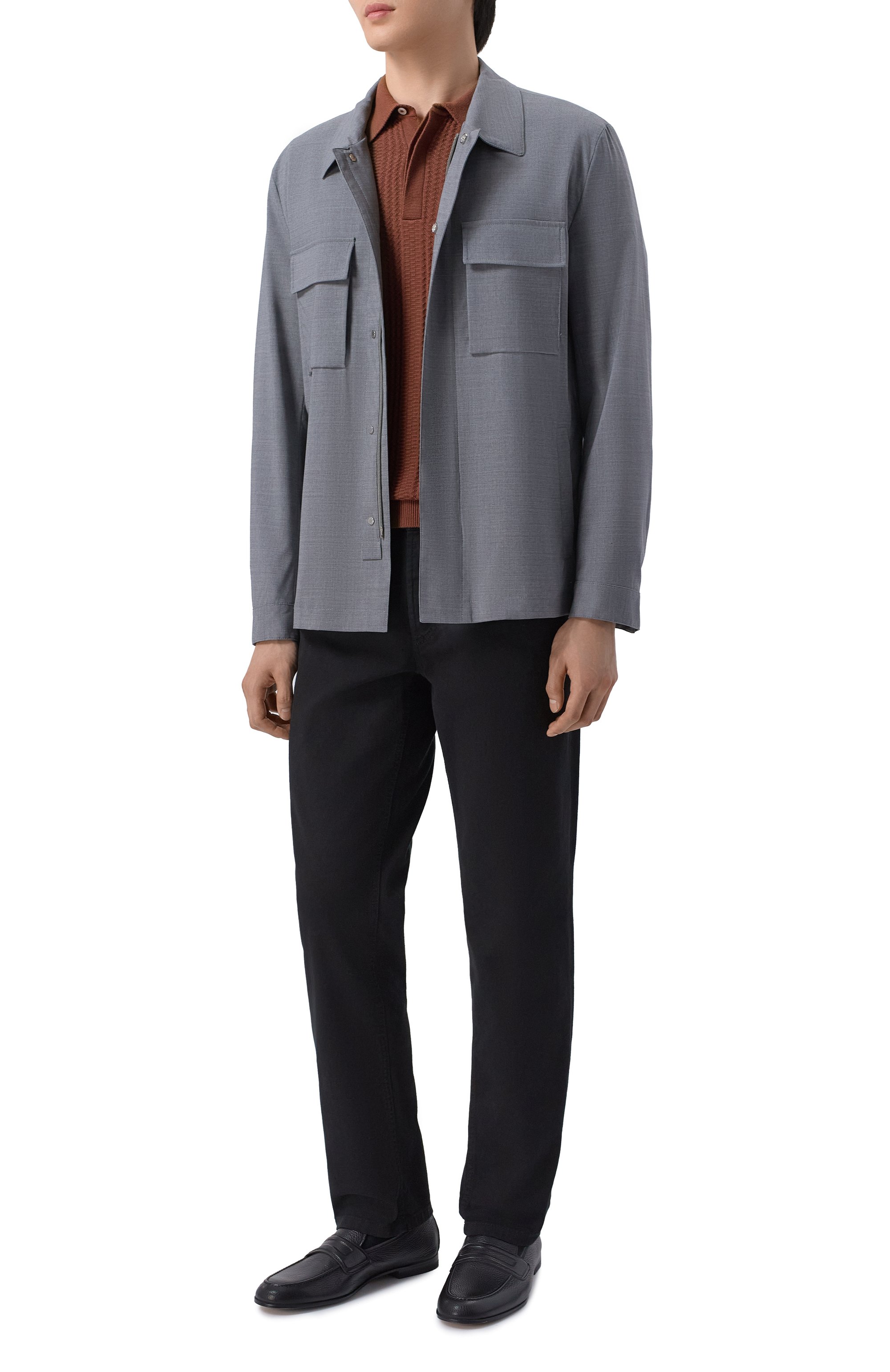 Кожаные лоферы FRANCESCHETTI, арт. 0273001/CERV0 TINT0, фото 2