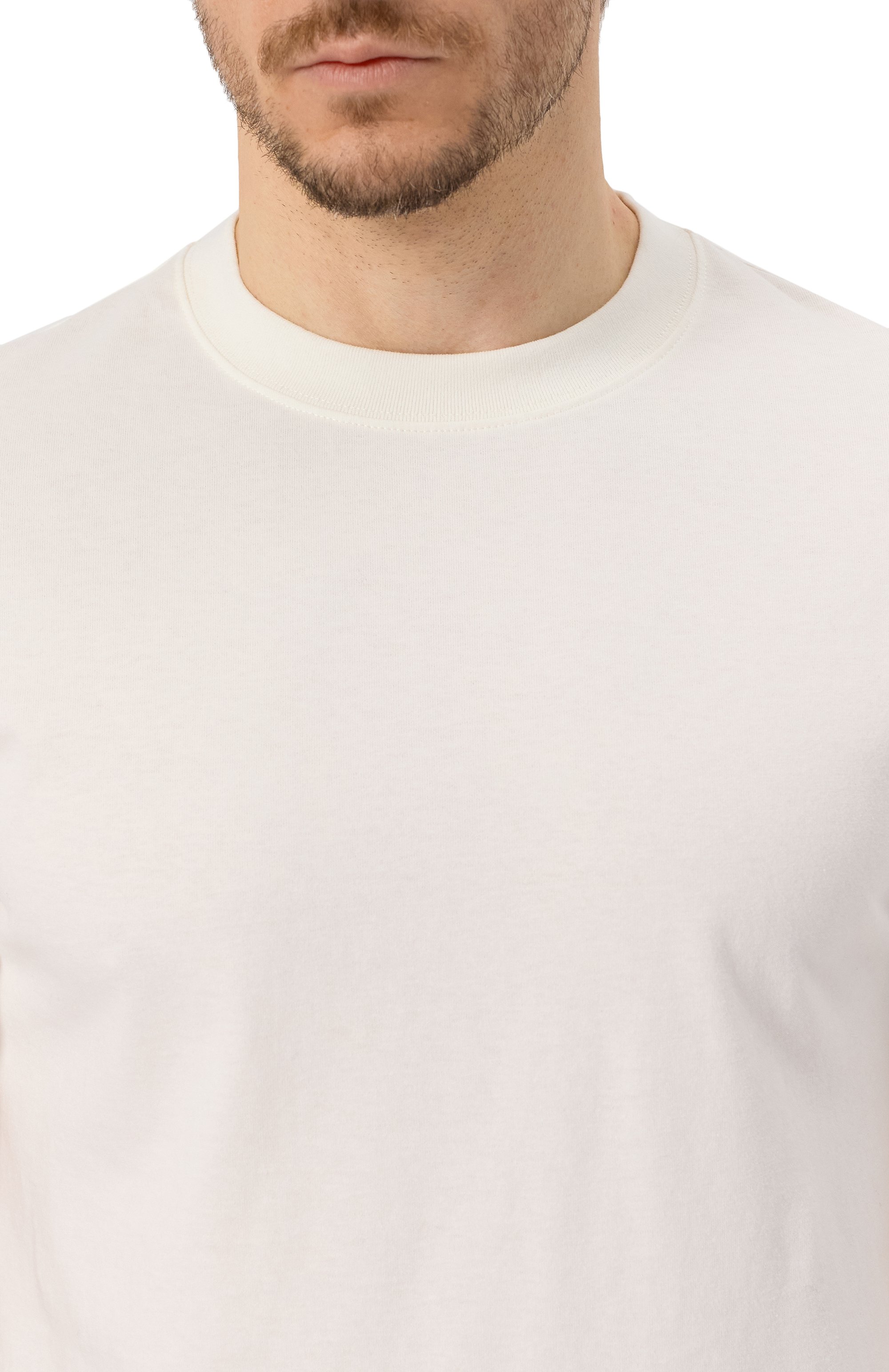 Хлопковая футболка BURBERRY кремового цвета по цене 47350 руб., арт. 8102254, фото 5 Хлопковая футболка BURBERRY, арт. 8102254, фото 5