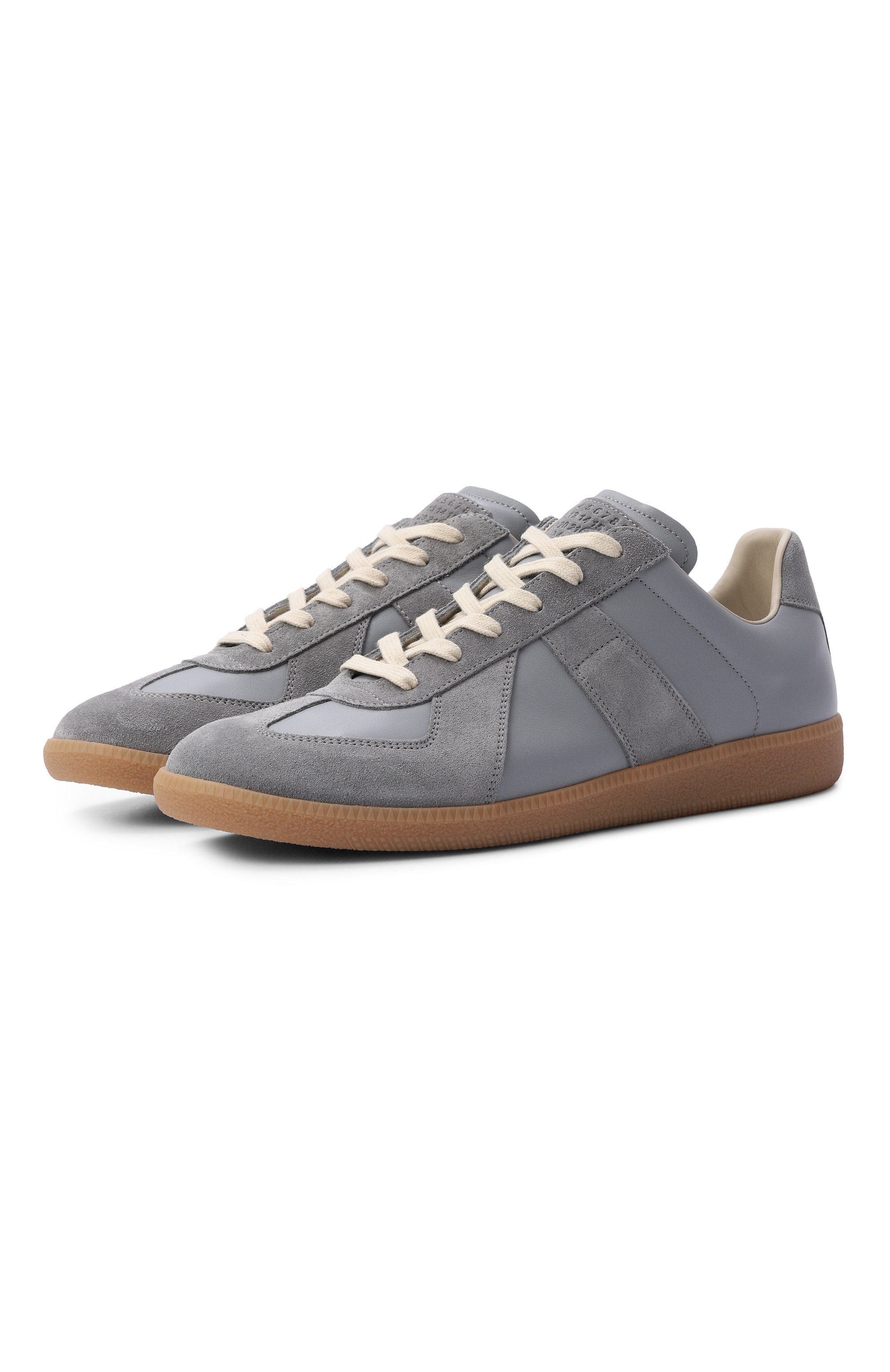 Кожаные кеды replica MAISON MARGIELA серого цвета по цене 81850 руб., арт. S57WS0236/P1895, фото 1 Кожаные кеды replica MAISON MARGIELA, арт. S57WS0236/P1895, фото 1