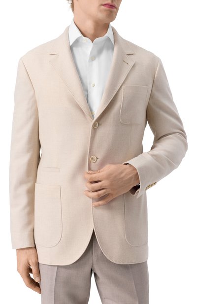 Пиджак из шерсти и шелка BRUNELLO CUCINELLI, арт. MN4857BND, фото 4