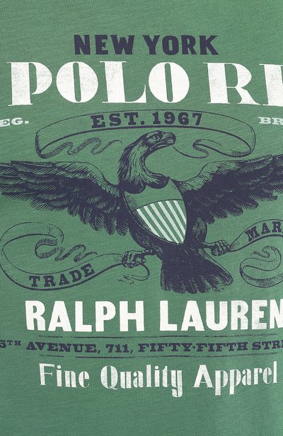 Хлопковая футболка POLO RALPH LAUREN, арт. 710791583, фото 5