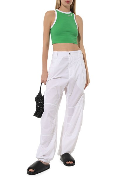 Хлопковый топ MC2 SAINT BARTH зеленого цвета по цене 6155 руб., арт. STBW/BLUE/07295D, фото 2 Хлопковый топ MC2 SAINT BARTH, арт. STBW/BLUE/07295D, фото 2