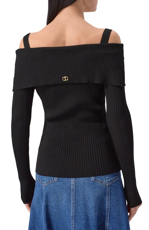 Топ из вискозы Twinset 251TP3031 Чёрный  251TP3031 Фото 4