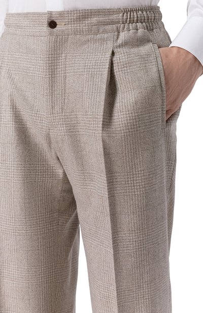 Шерстяные брюки KITON бежевого цвета по цене 199500 руб., арт. UPN01K0127G06, фото 5 Шерстяные брюки KITON, арт. UPN01K0127G06, фото 5