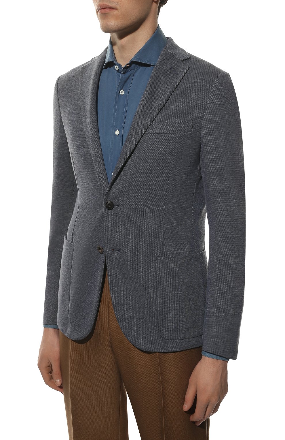 Однобортный пиджак CORNELIANI синего цвета по цене 96350 руб., арт. 89X523-2118814/90, фото 3 Однобортный пиджак CORNELIANI, арт. 89X523-2118814/90, фото 3