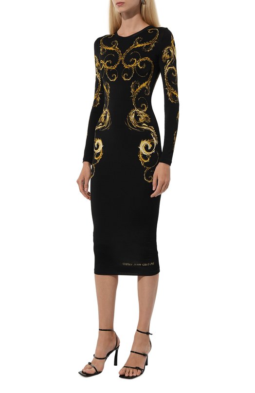 Платье из вискозы Versace Jeans Couture 77HA09P8/JS419 Чёрный  77HA09P8/JS419 Фото 3