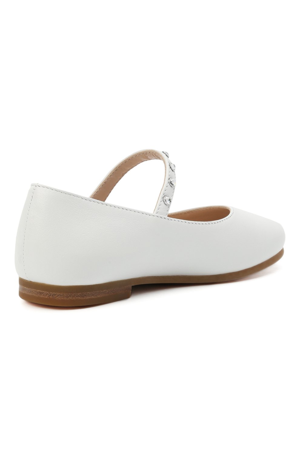 Кожаные балетки IL GUFO белого цвета по цене 21600 руб., арт. G313/VITELL0 NAPPAC0L0RS/23-26, фото 3 Кожаные балетки IL GUFO, арт. G313/VITELL0 NAPPAC0L0RS/23-26, фото 3