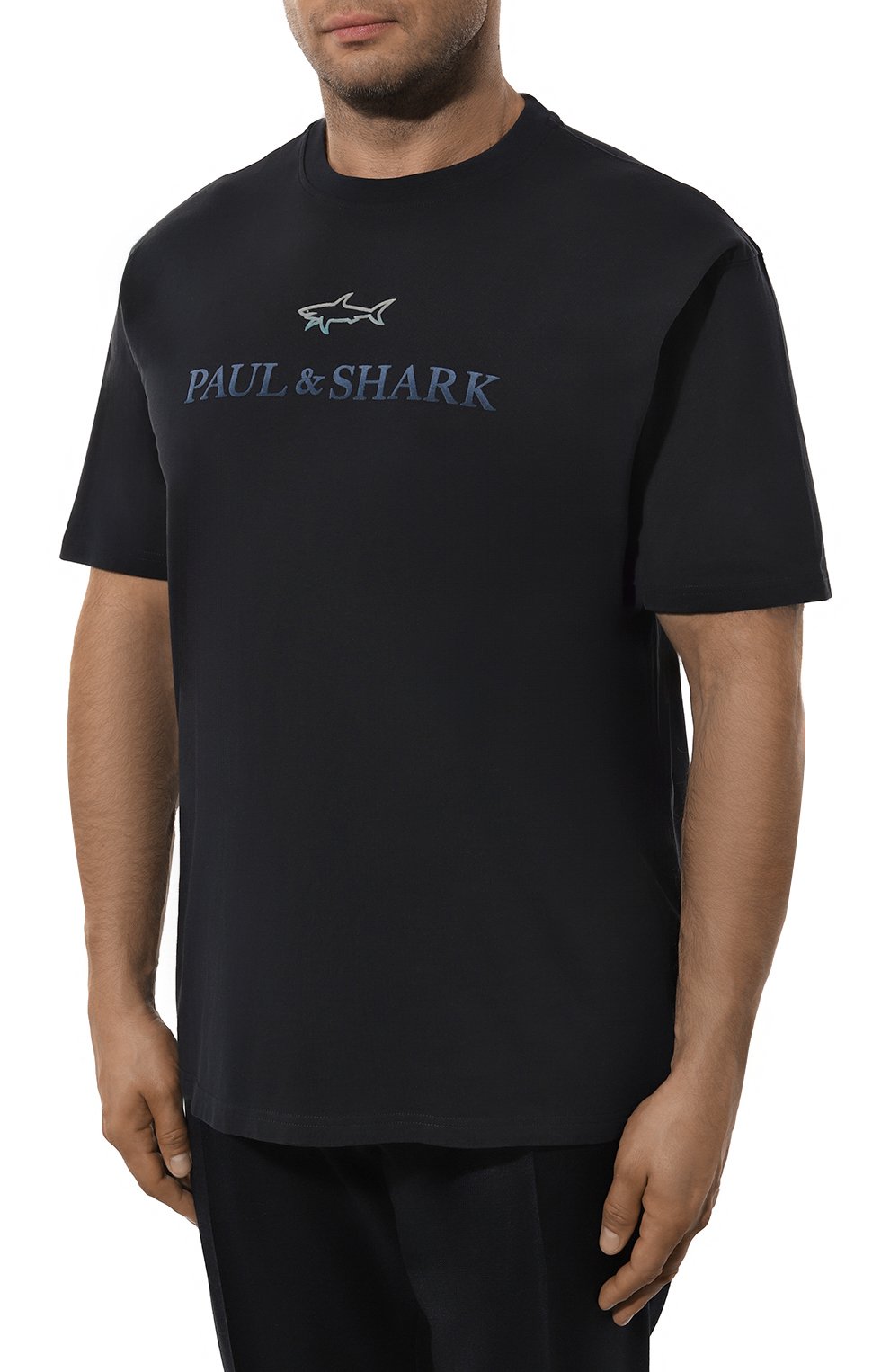 Хлопковая футболка PAUL&SHARK темно-синего цвета по цене 19150 руб., арт. 14311604/3XL, фото 3 Хлопковая футболка PAUL&SHARK, арт. 14311604/3XL, фото 3