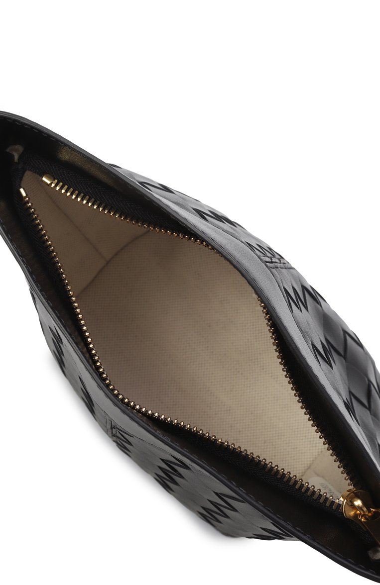 Женский клатч flip flap mini BOTTEGA VENETA черного цвета, арт. 805577/V3IV1 | Фото 5 (Материал: Натуральная кожа; Размер: mini; Женское Кросс-КТ: Клатч-клатчи; Автоматизация ТО: Проставлено; Автоматизация состава: Проставлено)