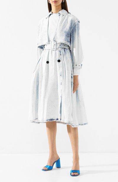 Джинсовый тренч MSGM голубого цвета по цене 107000 руб., арт. 2841MDC40L 207237, фото 3 Джинсовый тренч MSGM, арт. 2841MDC40L 207237, фото 3