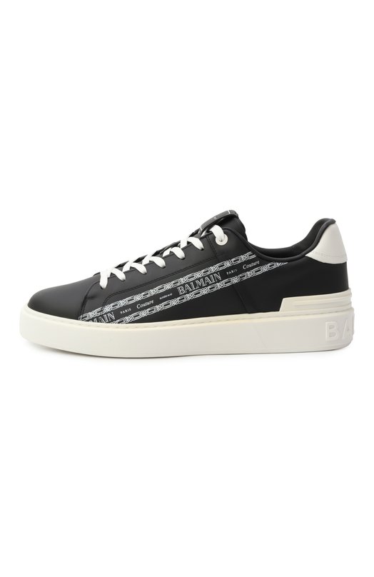 Кожаные кеды B-Court Balmain FM1VI288/LBFC Чёрный  FM1VI288/LBFC Фото 4