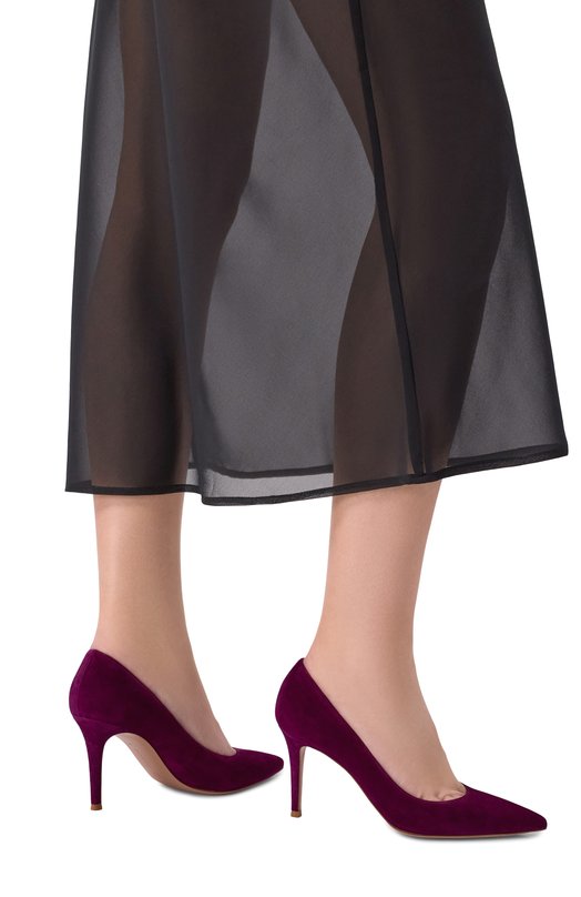 Замшевые туфли Gianvito 85 Gianvito Rossi G24580.85RIC.CAMP0IS Фиолетовый  G24580.85RIC.CAMP0IS Фото 2