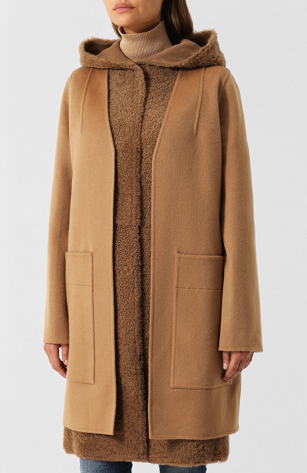 Шерстяная дубленка с жилетом из овчины YVES SALOMON, арт. 9WYM00988CDPL, фото 3