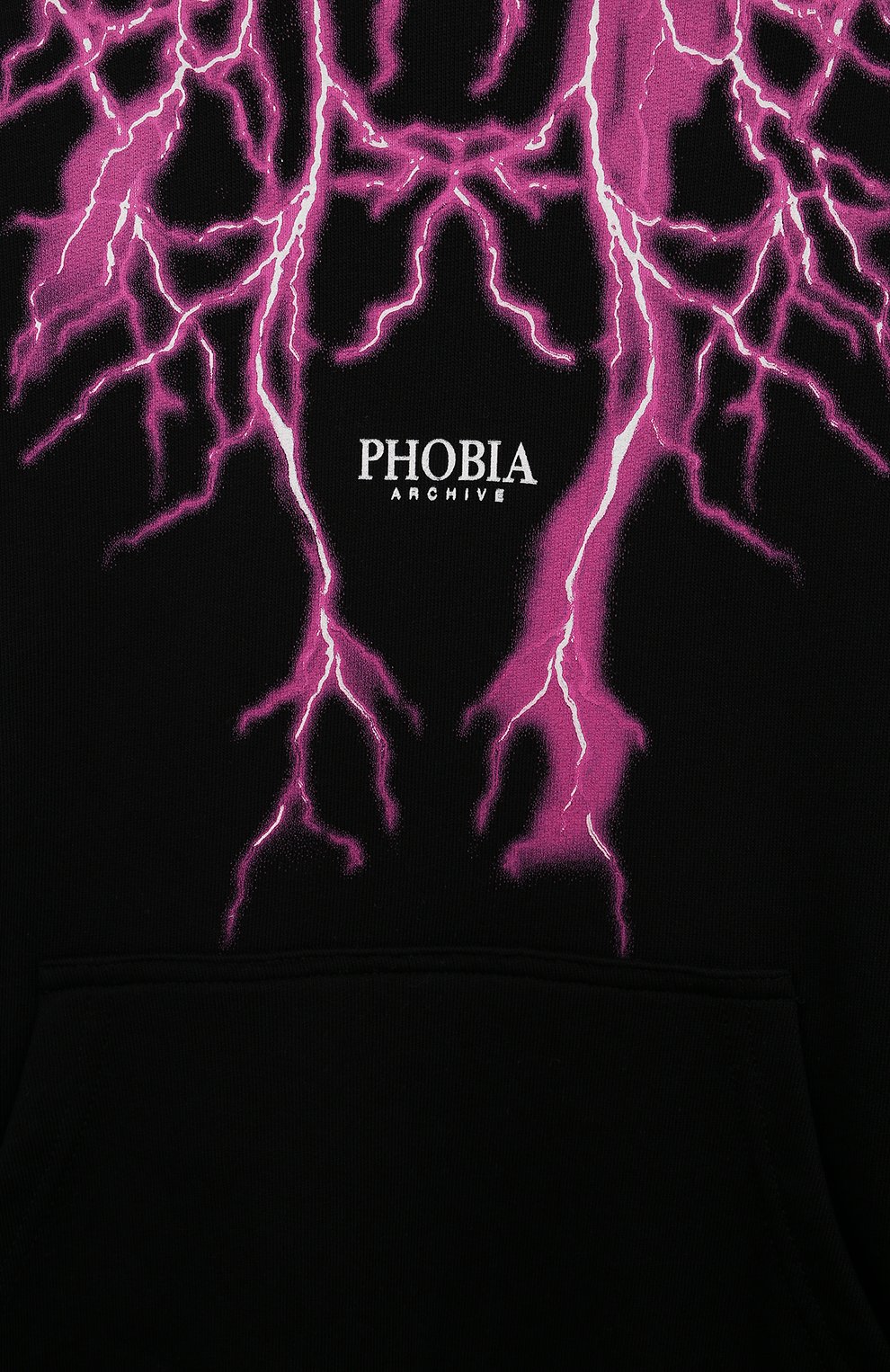 Хлопковое худи PHOBIA ARCHIVE черного цвета по цене 9950 руб., арт. PHK00625, фото 3 Хлопковое худи PHOBIA ARCHIVE, арт. PHK00625, фото 3