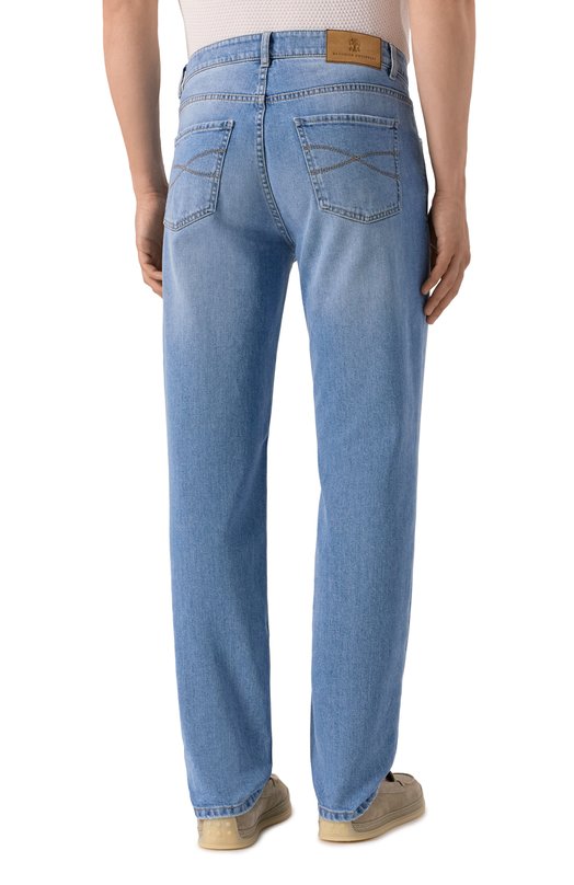 Джинсы Traditional Fit Brunello Cucinelli M283PB3210 Голубой  M283PB3210 Фото 4