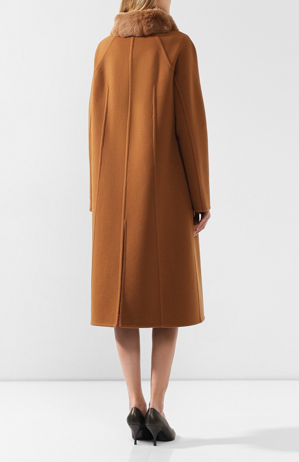 Пальто из кашемира и шерсти викуньи с воротником из меха шиншиллы LORO PIANA, арт. FAI2065/VVIC, фото 4