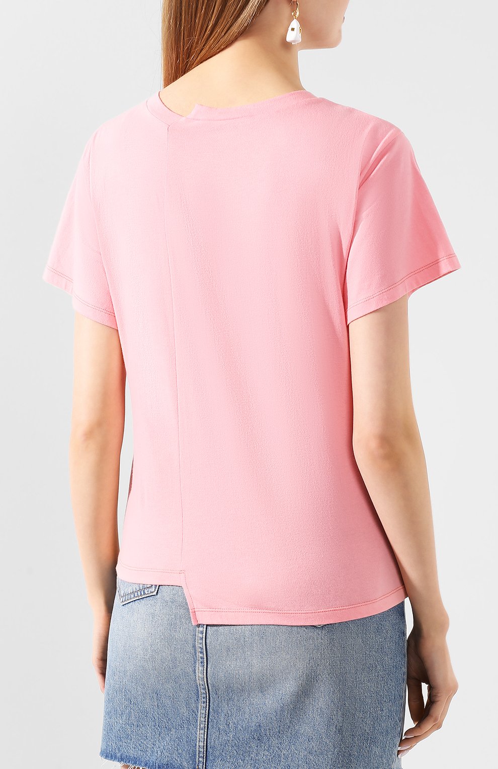 Хлопковая футболка REJINA PYO розового цвета по цене 19050 руб., арт. C149K/C0TT0N JERSEY, фото 4 Хлопковая футболка REJINA PYO, арт. C149K/C0TT0N JERSEY, фото 4