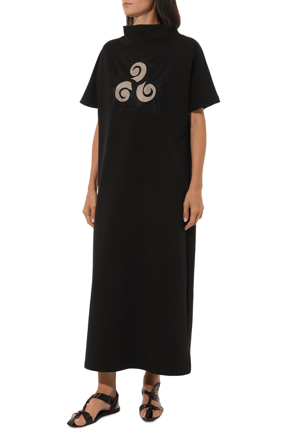 Хлопковое платье MIDGARD PARIS черного цвета по цене 35000 руб., арт. B41301, фото 3 Хлопковое платье MIDGARD PARIS, арт. B41301, фото 3