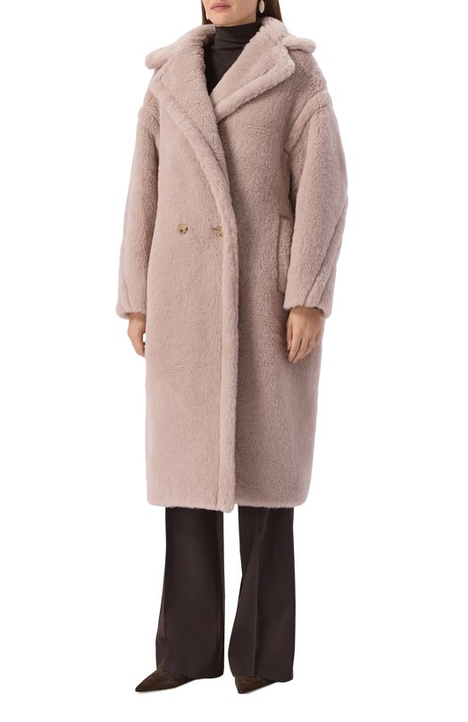 Шуба из экомеха Max Mara TEDGIRL Бежевый  TEDGIRL Фото 3