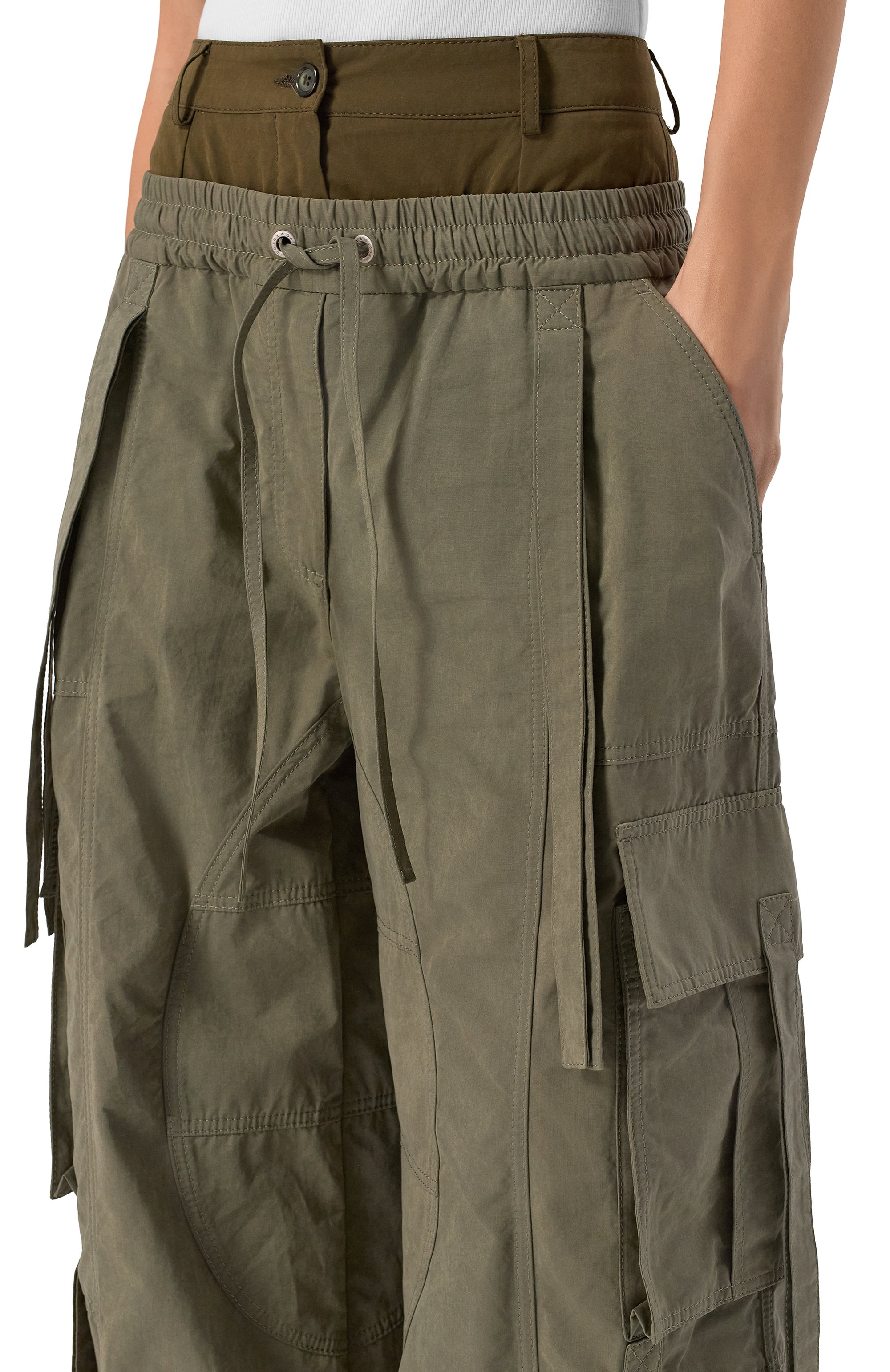 Брюки-карго DOLCE & GABBANA хаки цвета по цене 191500 руб., арт. FTDGXT/HUMS8, фото 5 Брюки-карго DOLCE & GABBANA, арт. FTDGXT/HUMS8, фото 5