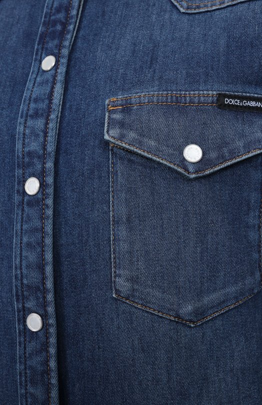 Джинсовая рубашка Dolce & Gabbana F5T34D/G8MS1 Синий  F5T34D/G8MS1 Фото 6