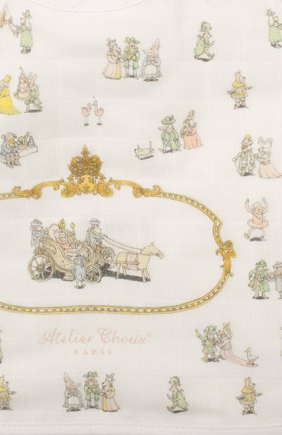 Хлопковый нагрудник ATELIER CHOUX, арт. LARGE BIB-VERSAILLES-G0LD SNAPS, фото 3