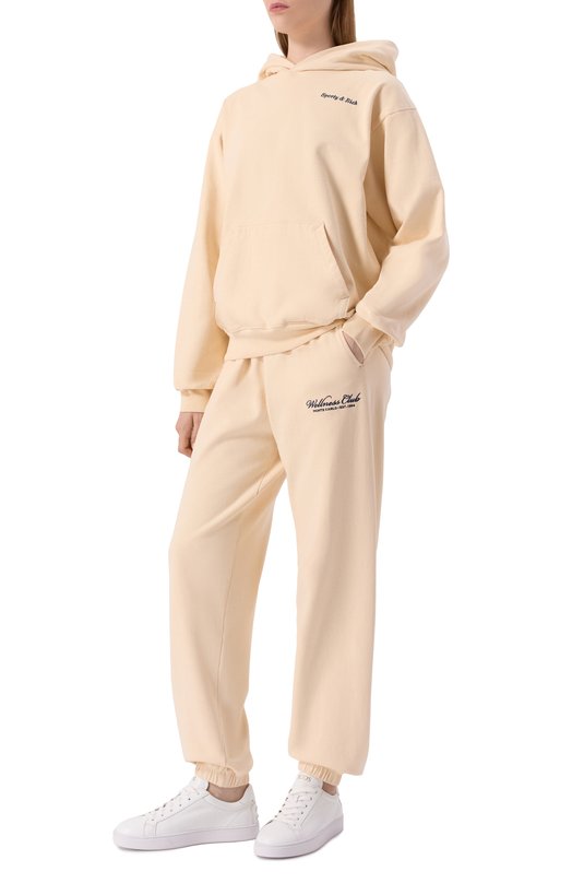 Хлопковое худи Sporty & Rich x Hotel du Cap-Eden-Roc Sporty and Rich ST07060666CR01 Кремовый  ST07060666CR01 Фото 2