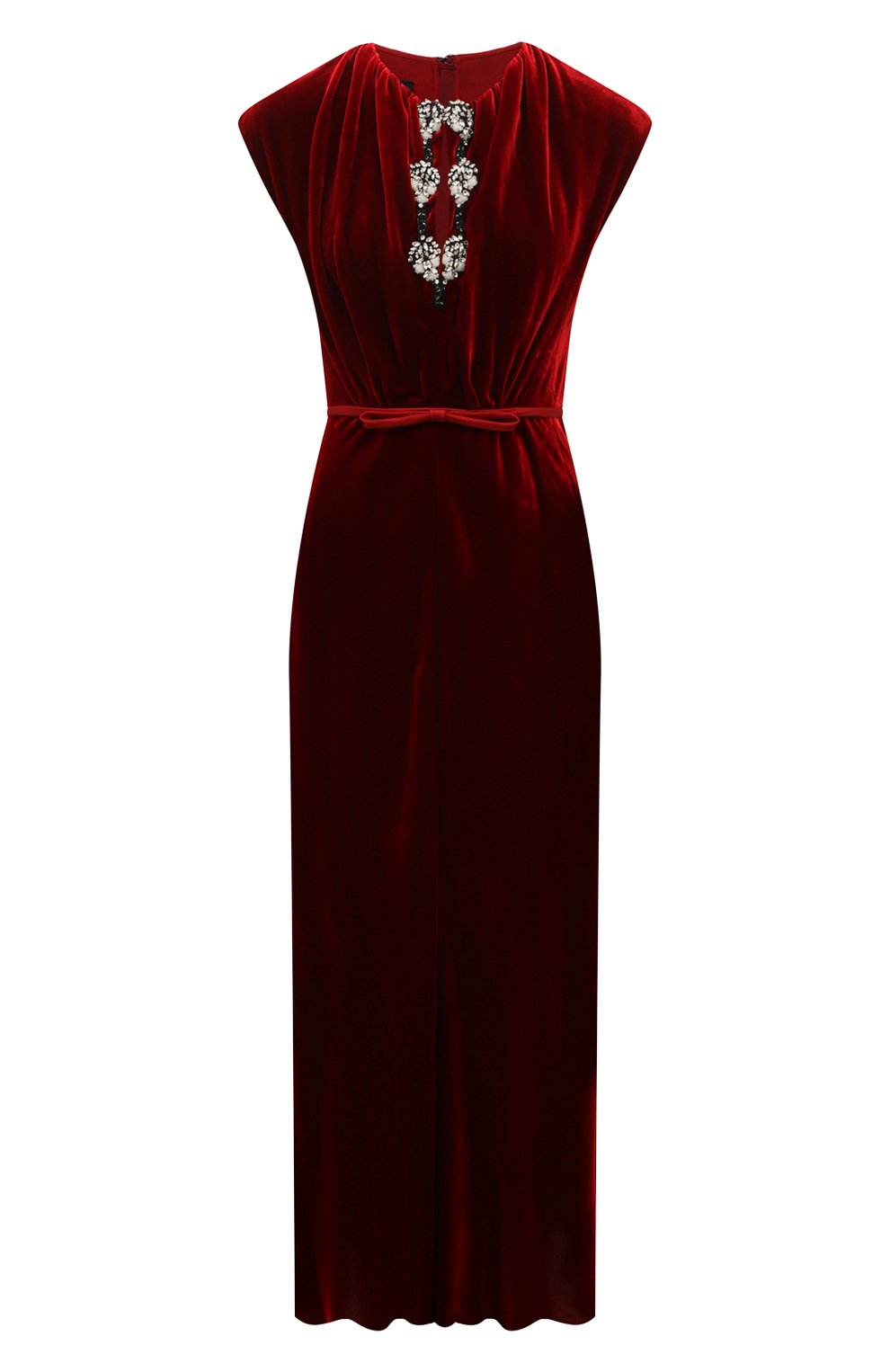 Бархатное платье GIAMBATTISTA VALLI бордового цвета по цене 468500 руб., арт. 24FWPVTE5110-23ALB, фото 1 Бархатное платье GIAMBATTISTA VALLI, арт. 24FWPVTE5110-23ALB, фото 1