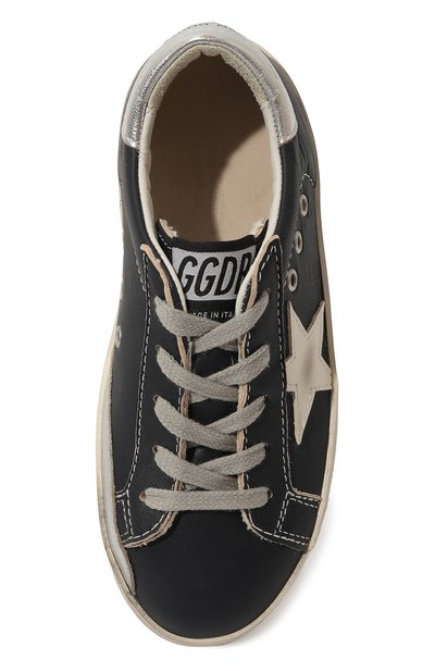 Кожаные кеды GOLDEN GOOSE DELUXE BRAND темно-синего цвета по цене 25450 руб., арт. GYF00101.F005478, фото 4 Кожаные кеды GOLDEN GOOSE DELUXE BRAND, арт. GYF00101.F005478, фото 4
