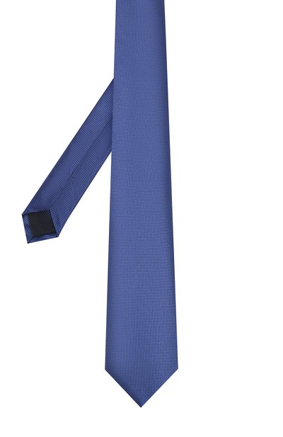 Однотонный шелковый галстук CORNELIANI синего цвета по цене 14550 руб., арт. 82U302-8820302/00, фото 2 Однотонный шелковый галстук CORNELIANI, арт. 82U302-8820302/00, фото 2