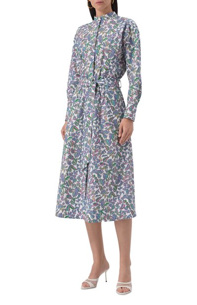 Хлопковое платье NOBLE&BRULEE синего цвета по цене 75000 руб., арт. NB106/250523/733, фото 3 Хлопковое платье NOBLE&BRULEE, арт. NB106/250523/733, фото 3