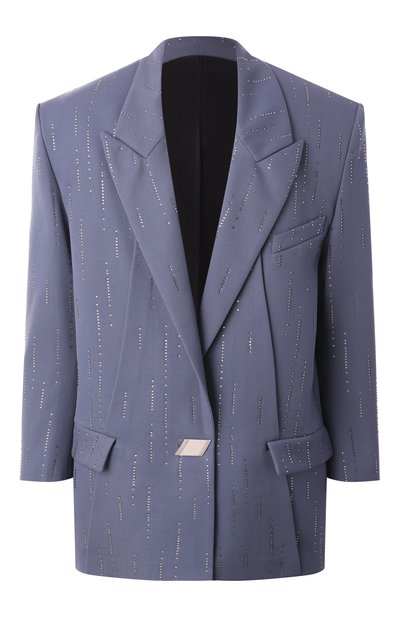 Женский шерстяной жакет с отделкой стразами THE ATTICO, арт. 247WCG65