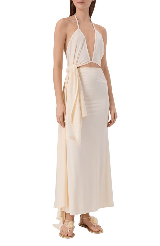 Кожаные сандалии Rose Le Silla 1219F020MTPPNEM Кремовый  1219F020MTPPNEM Фото 3