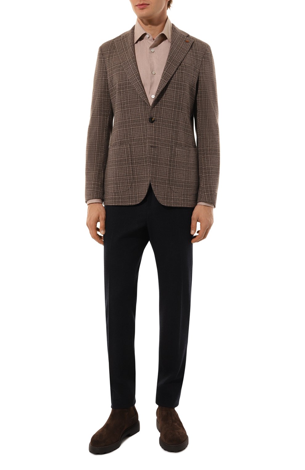 Пиджак из хлопка и шерсти SARTORIA LATORRE коричневого цвета по цене 61550 руб., арт. JD74/JG051, фото 2 Пиджак из хлопка и шерсти SARTORIA LATORRE, арт. JD74/JG051, фото 2